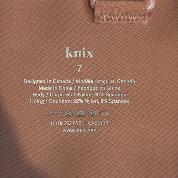 Knix Bra Size 7 Pink Ginger Padded V Neck Thin Strap - Picture 3 of 5